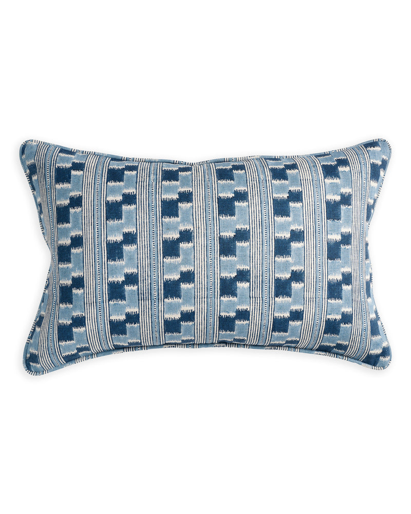 Chowk Azure linen cushion