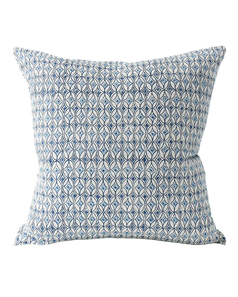 Condesa Azure linen cushion