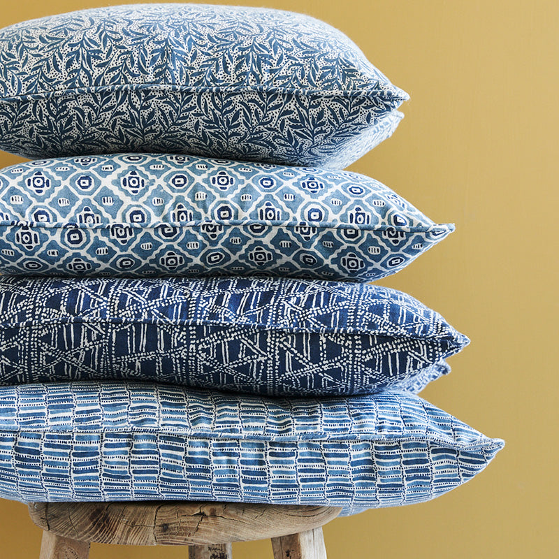 Granada Denim linen cushion 50x50cm