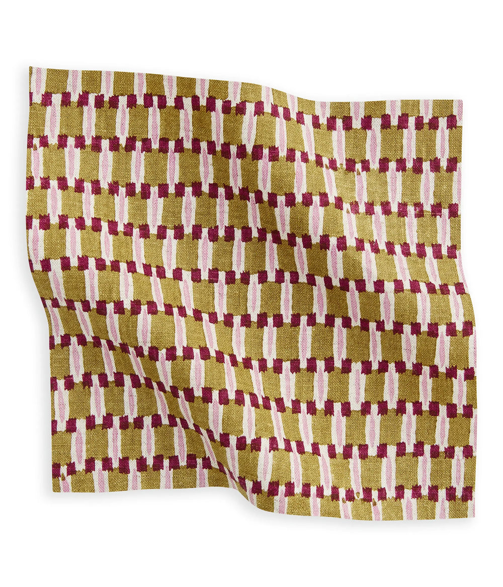 Rumi Moonflower linen swatch