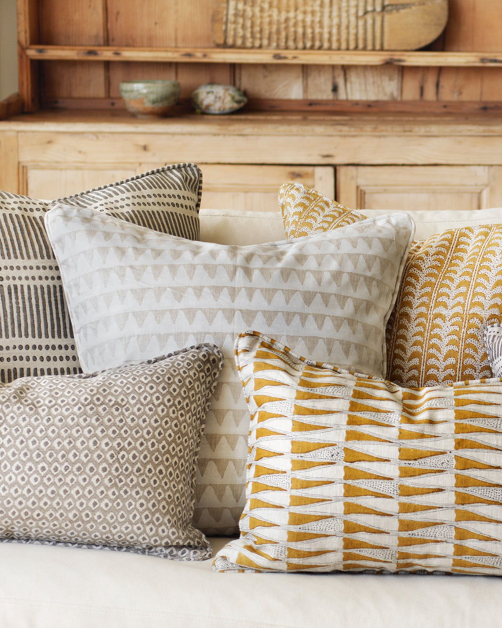 Pyramids Chalk Cushion