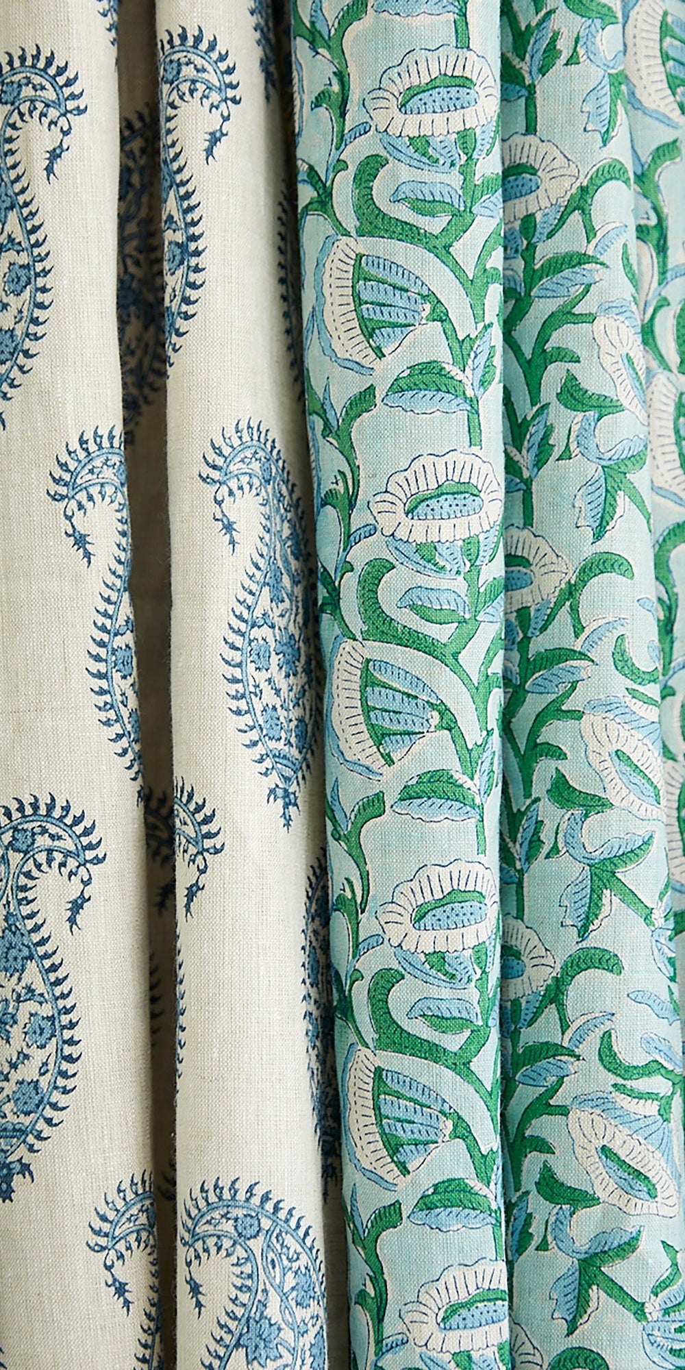 Paisley Azure Linen in - Fabric - Walter G Australia