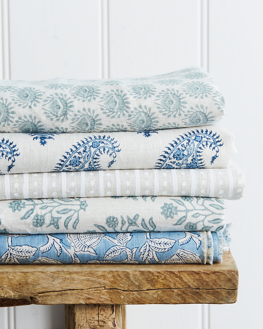 Marbella Azure Linen in - Fabric - Walter G Australia
