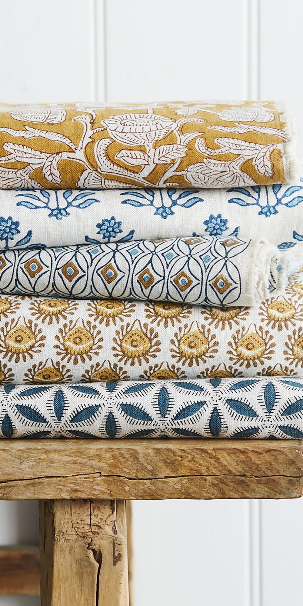 Hanami Pacific Blue Linen in - Fabric - Walter G Australia