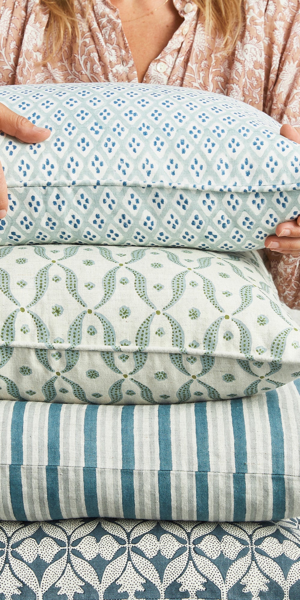Genoa Celadon Moss Cushion in - Cushions - Walter G Australia