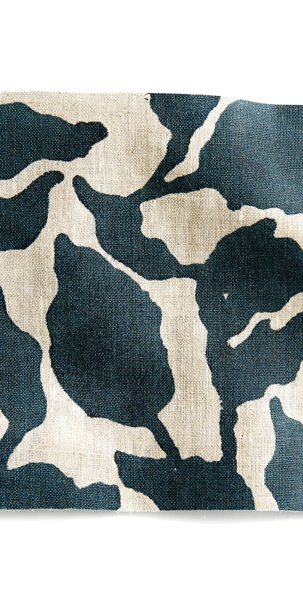 Flores Pacific Blue linen swatch