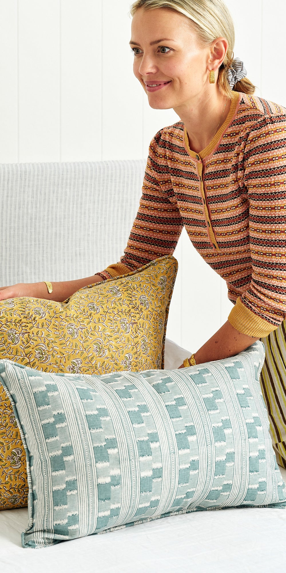 Ubud Golden Cushion in - Cushions - Walter G Australia