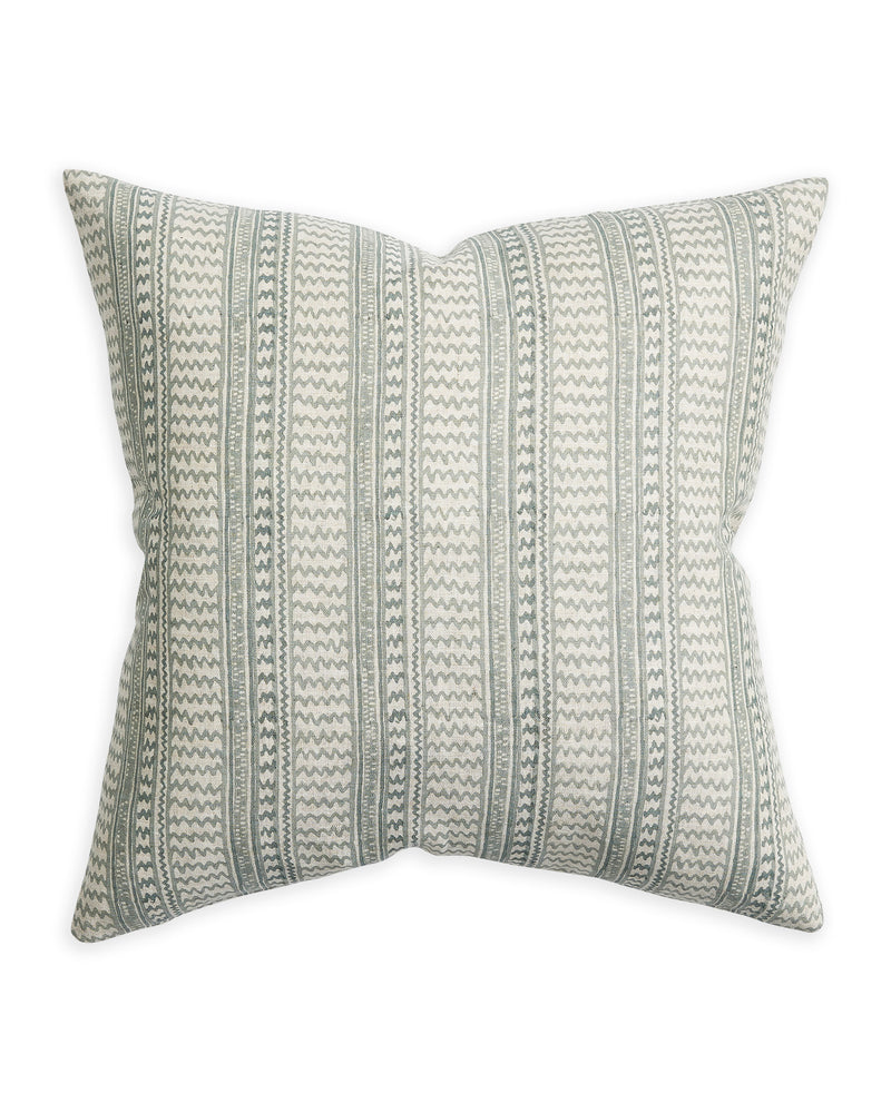 Kampala Celadon linen cushion