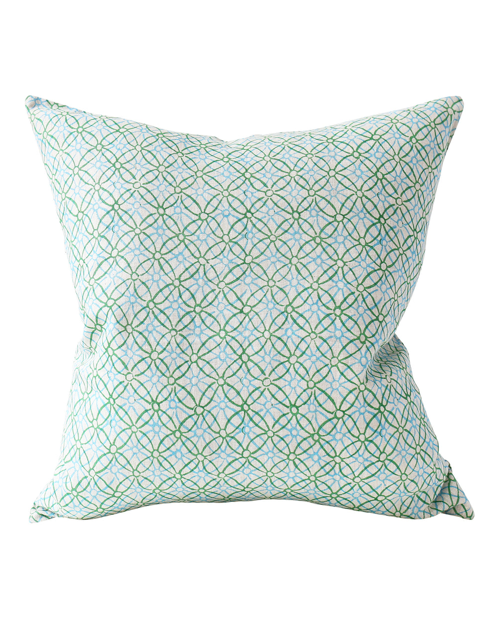 Koshi Emerald linen cushion