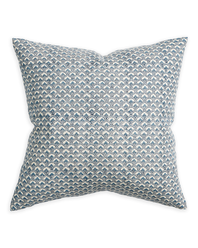 Madeira Azure linen cushion