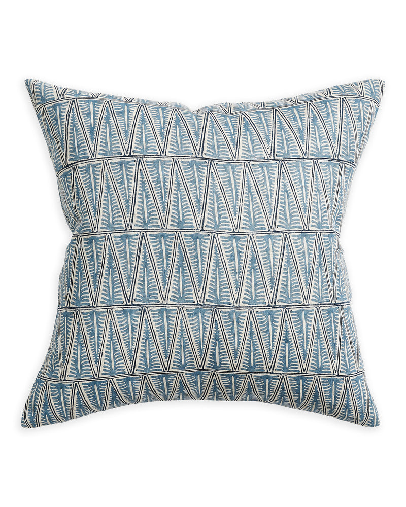Milos Azure linen cushion