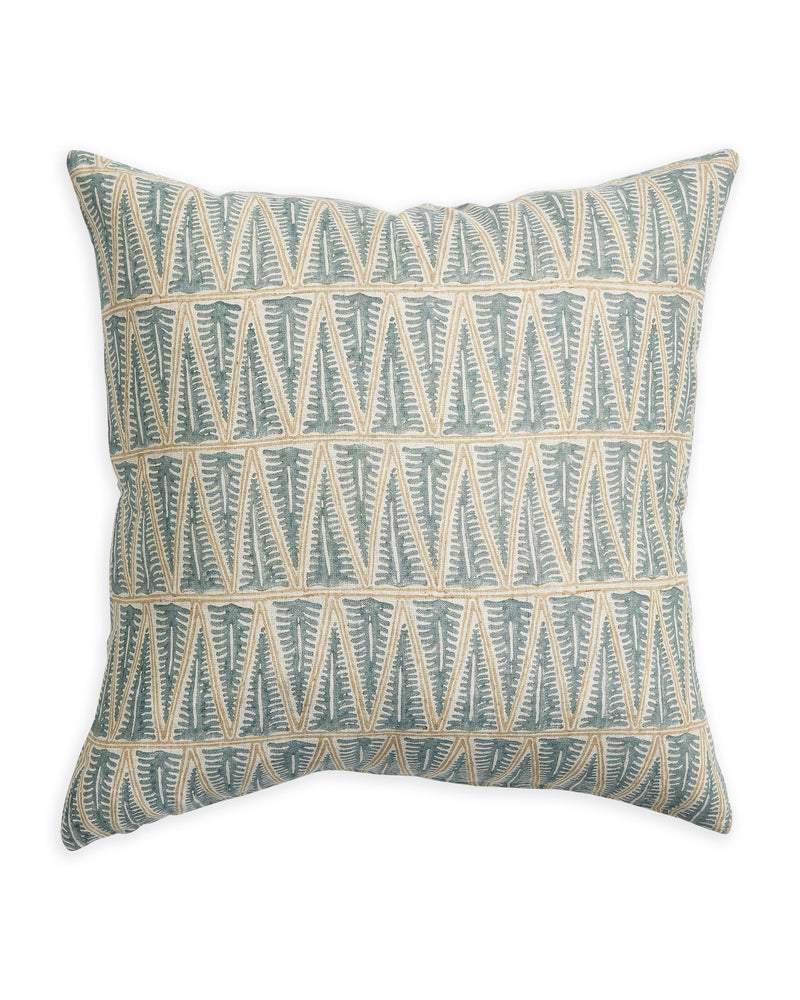 Milos Oak Celadon linen cushion