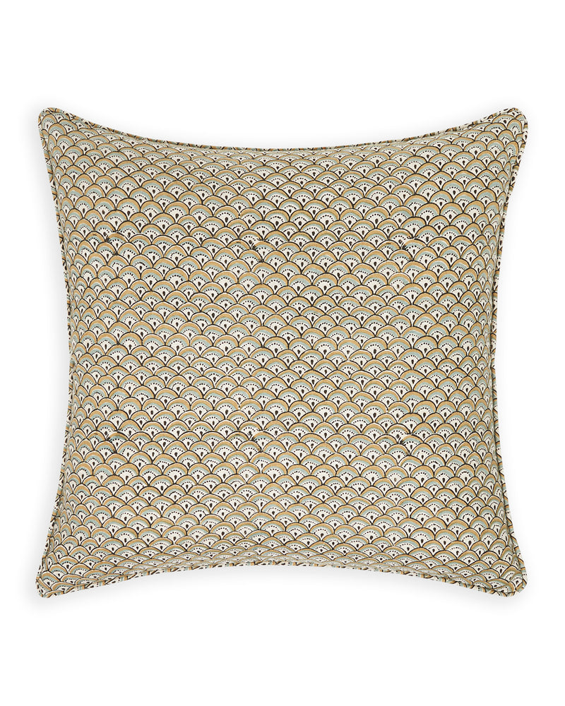 Minoa Oak Celadon linen cushion