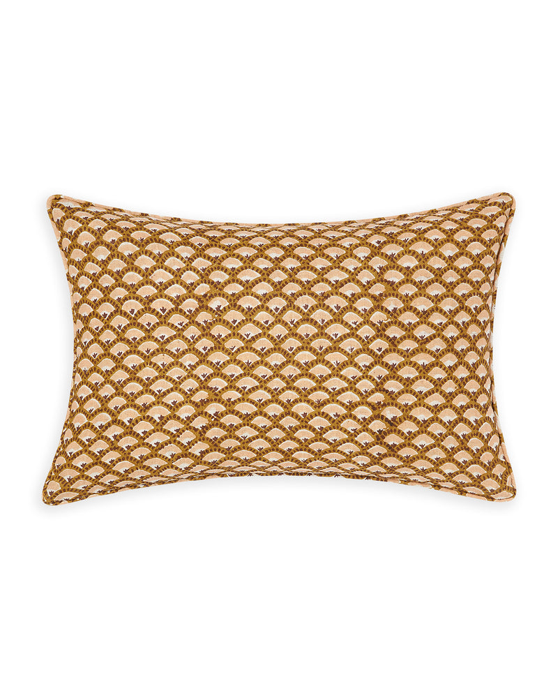 Naples Saffron linen cushion