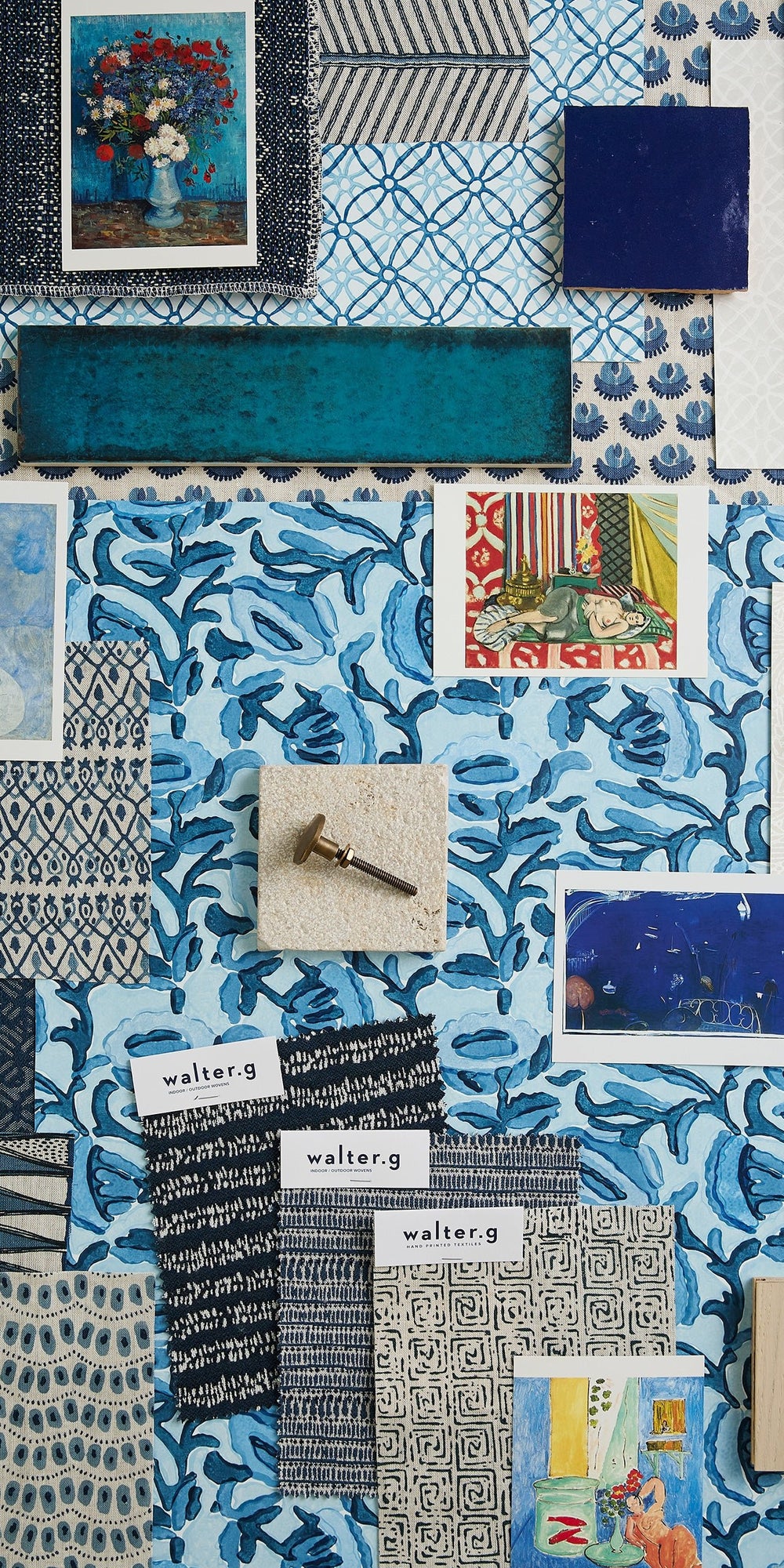 Tangier Denim Linen in - Fabric - Walter G Australia