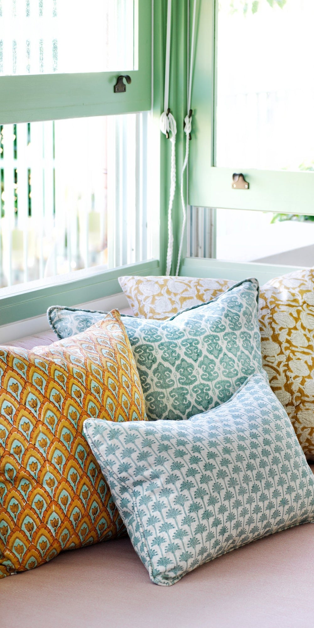 Zadar Celadon Cushion in - Cushions - Walter G Australia
