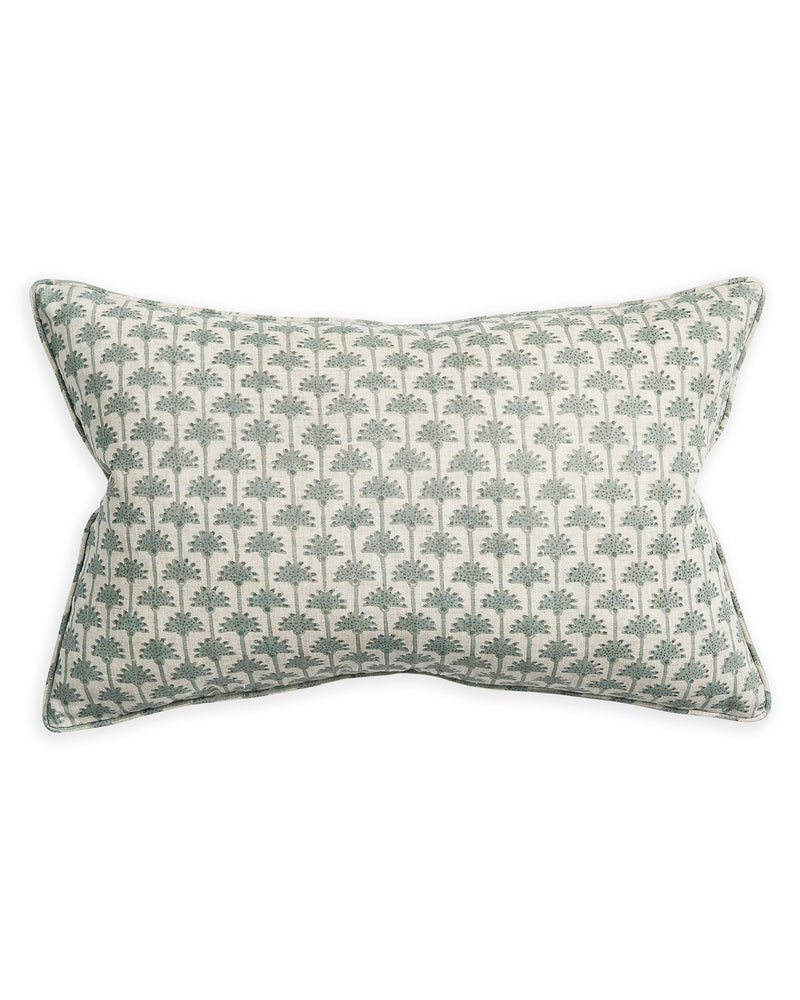 Ponza Celadon linen cushion