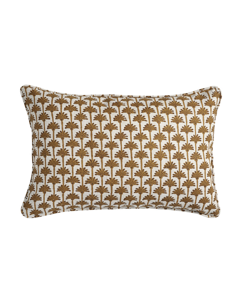 Ponza Saffron rectangle linen cushion