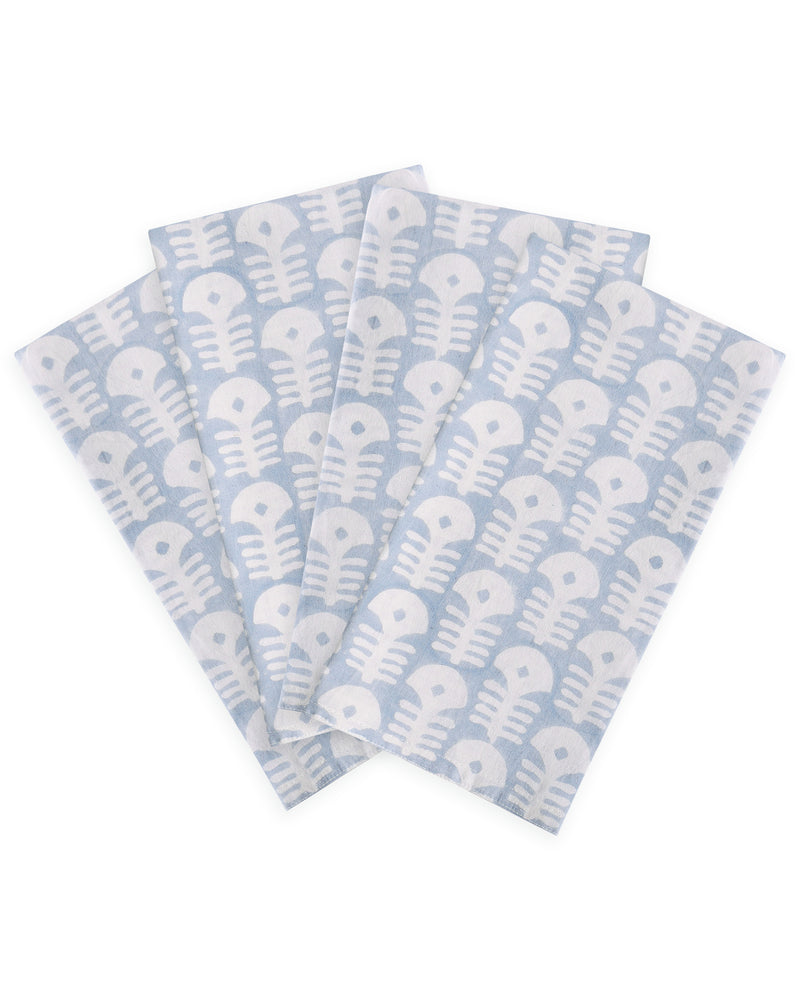 Raj Azure cotton napkins (set of 4)