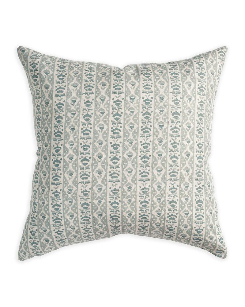 Rialto Celadon linen cushion