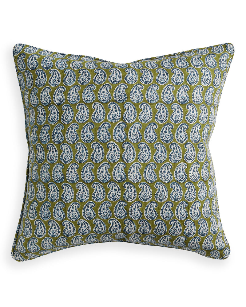 Simrane Moss Azure Cushion