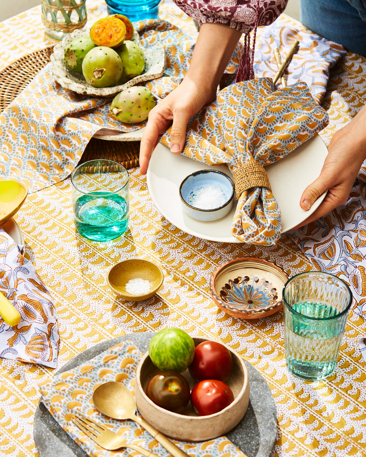 Luxor Saffron Tablecloth
