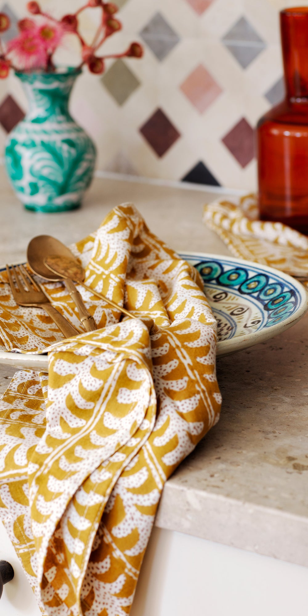 Luxor Saffron Napkins in - Napkins - Walter G Australia