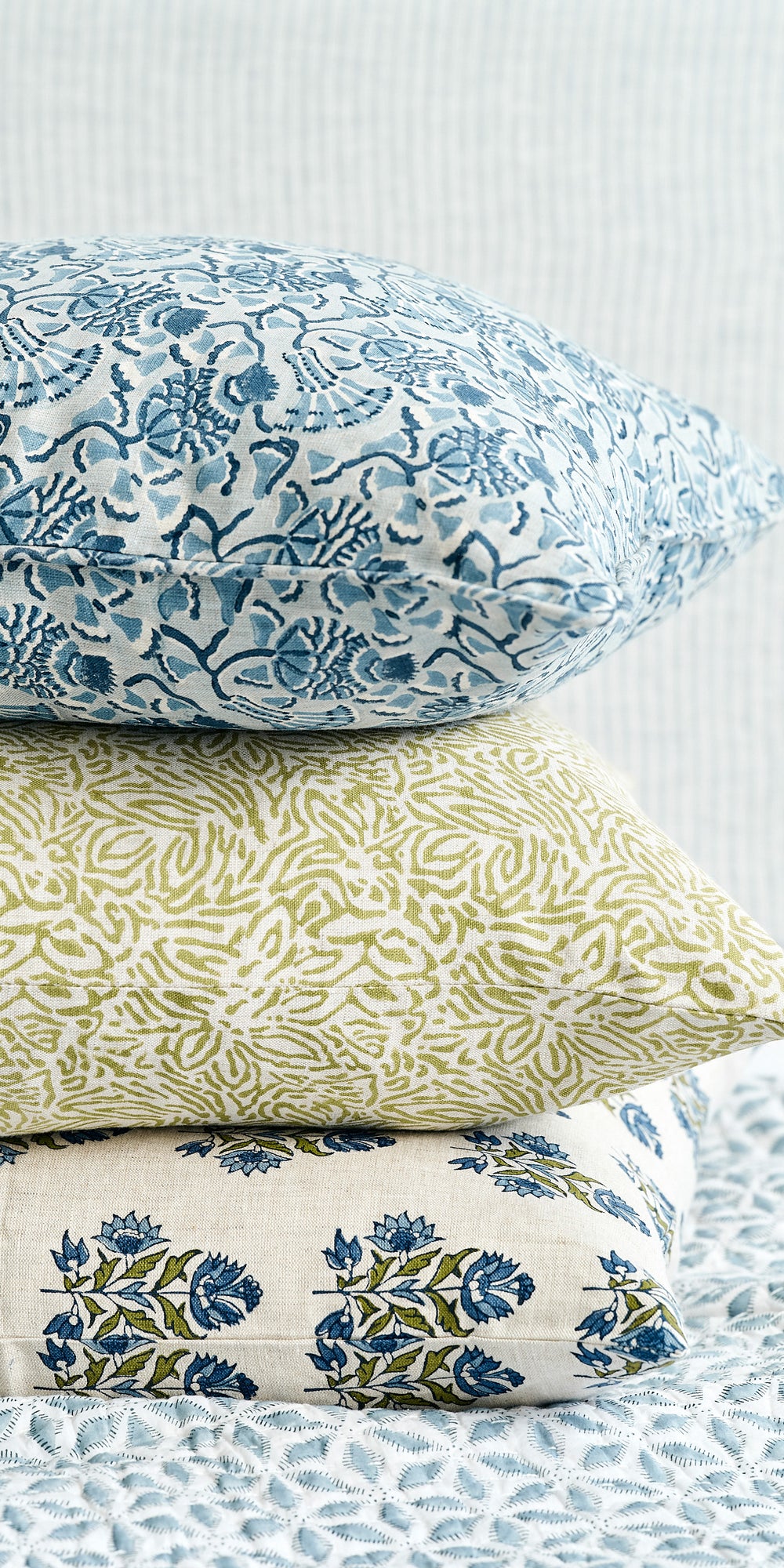 Ankara Moss Azure Cushion