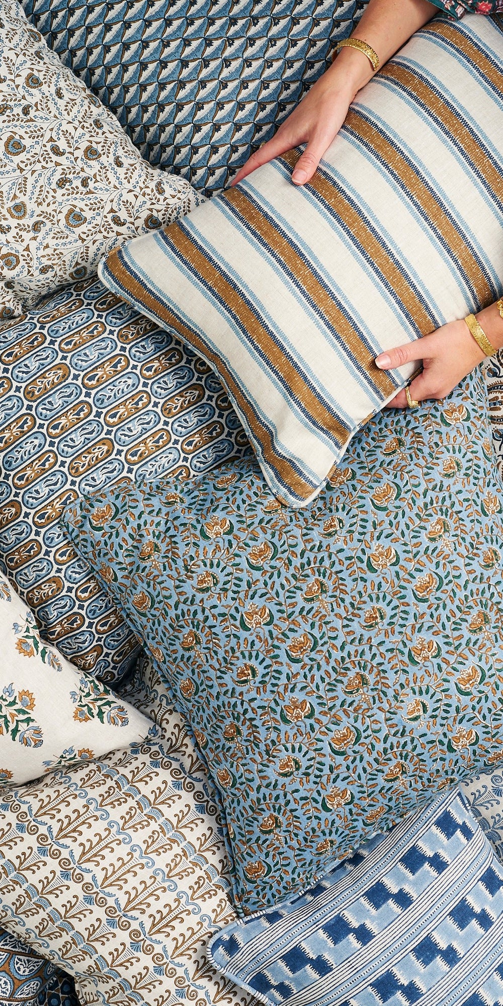 Lido Tobacco Cushion in - Cushions - Walter G Australia